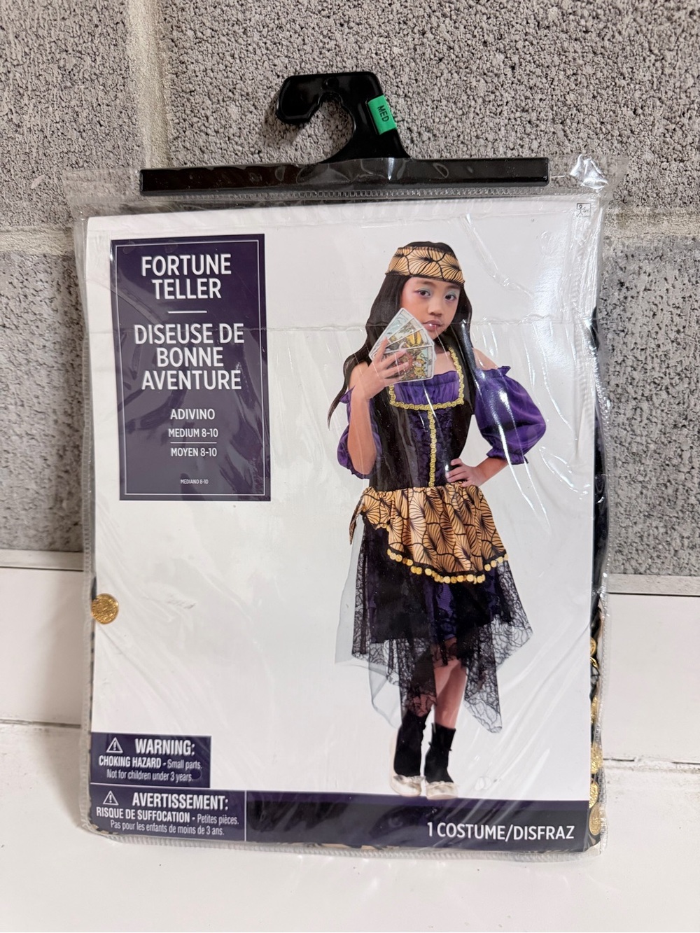 Fortune Teller Girls Purple and Gold Costume - Medium (8-10)